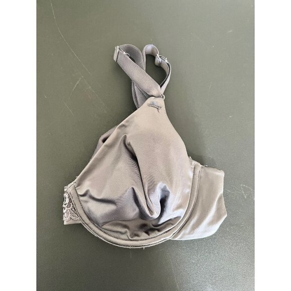 Vtg Vanity Fair Bra 34D Grey Satin Style - Picture 5 of 6